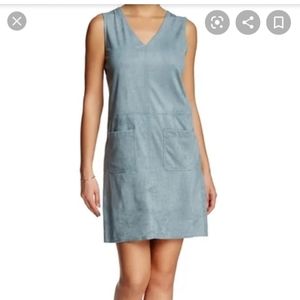 Max Studio/ Faux Suede Shift Jumpsuit Dress